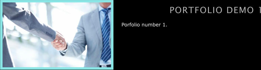 PORTFOLIO DEMO 1 Porfolio number 1.